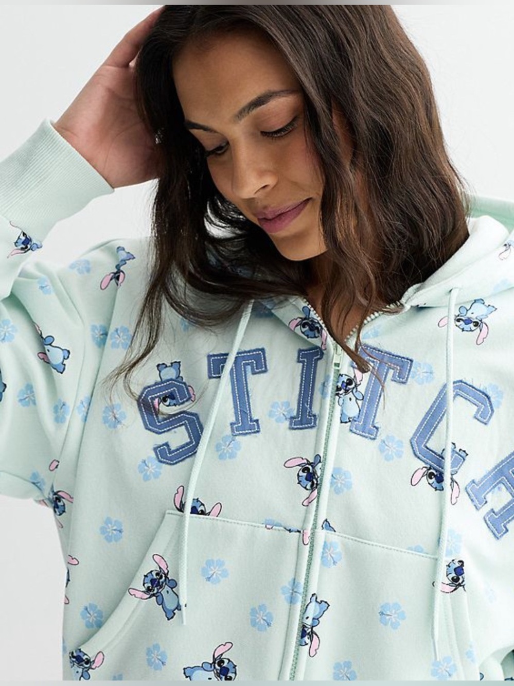 NEW…Disney Stitch Zip-Up Hoodie